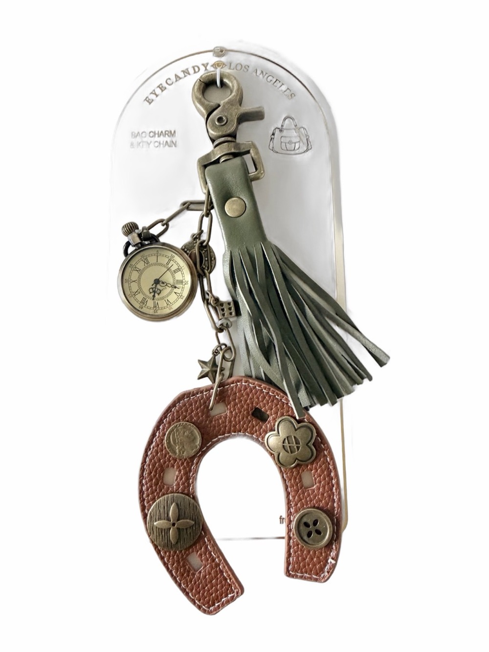 Eye Candy LA Tassel & Horseshoe Bag Charm -NWT